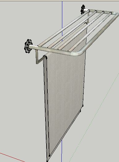 毛巾架sketchup草图大师模型下载