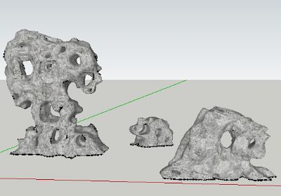 太湖石 石头草图大师模型