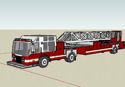 消防车SU模型下载