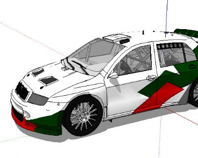 跑车sketchup模型下载wrc_fabia