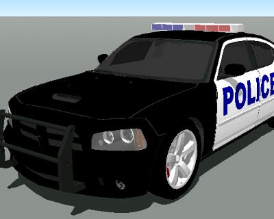 警车SU模型Dodge charger police