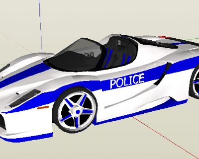 sketchup警车模型Ferrari_Convertiable-cop