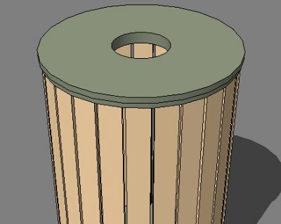 木作垃圾桶草图大师模型