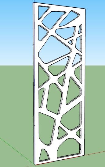 草图大师雕花隔断模型