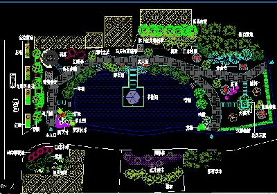 小游园绿化规划设计CAD总图