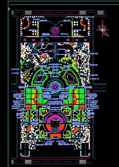 植物园绿化规划cad图纸