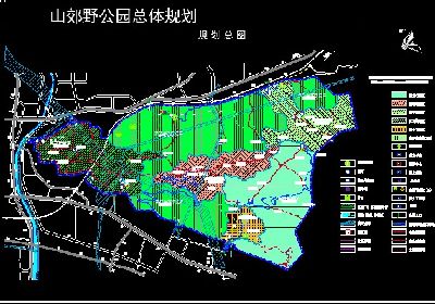 山郊野公园总体规划cad平面图