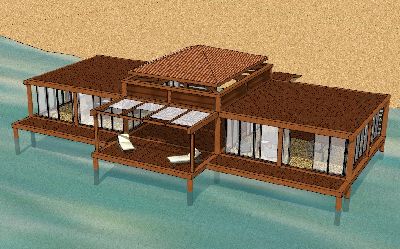 度假村别墅小木屋sketchup模型