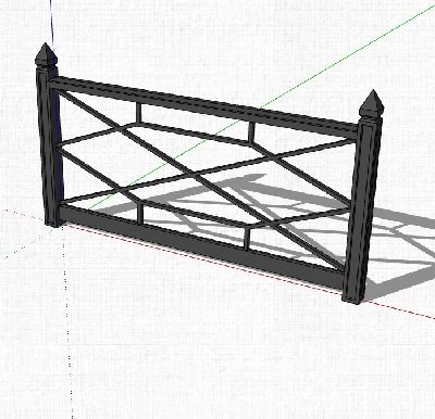 铁围杆sketchup模型