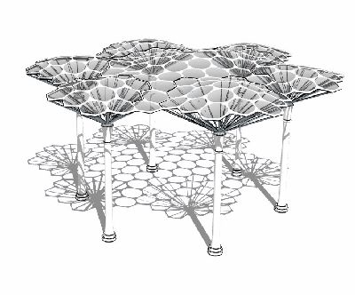 商业广场现代景观亭sketchup模型